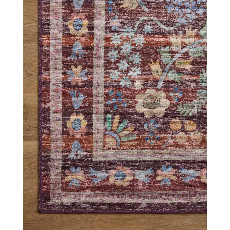 Rifle Paper Co. X Loloi Maison Frances Red 8'-4" X 11'-6" Area Rug