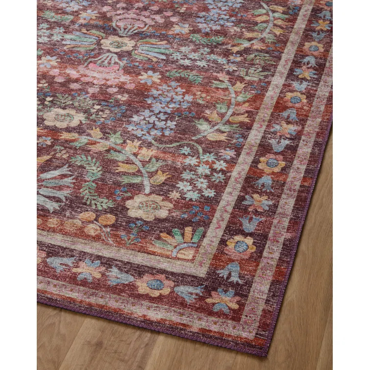 Rifle Paper Co. X Loloi Maison Frances Red 8'-4" X 11'-6" Area Rug