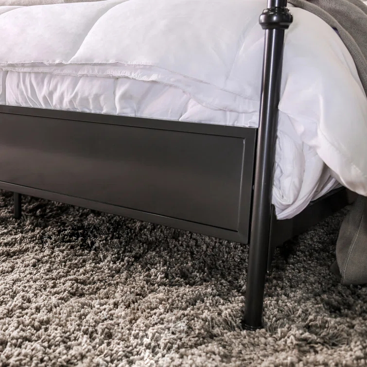 Blakesburg Upholstered Metal Four Poster Bed
