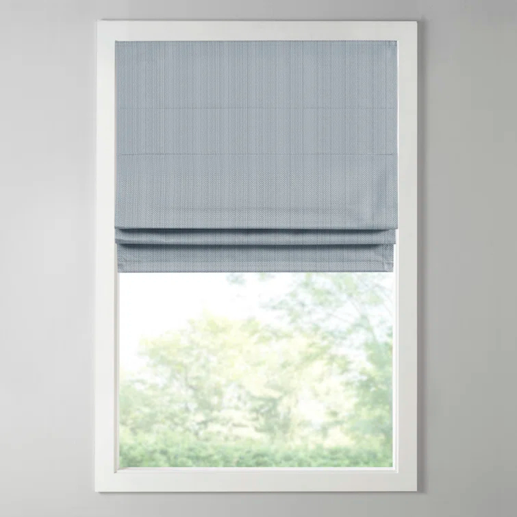 Galen Basketweave Cordless Room Darkening Single Roman Shade