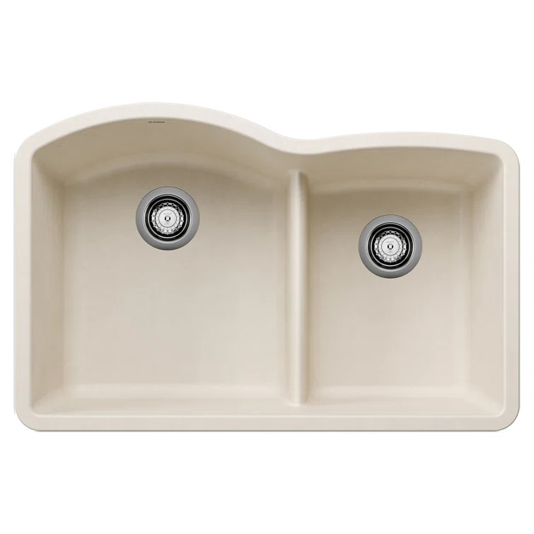 Diamond SILGRANIT 32" L x 20.88" W Double Bowl Undermount Kitchen Sink with Low Divide