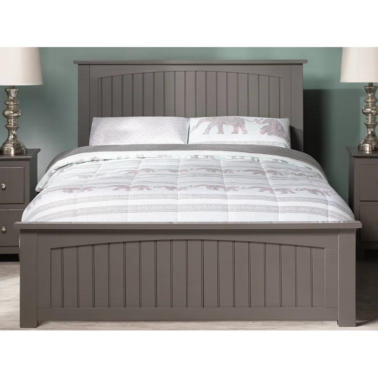 Nantucket Low Profile Solid Wood Platform Bed with Matching Footboard