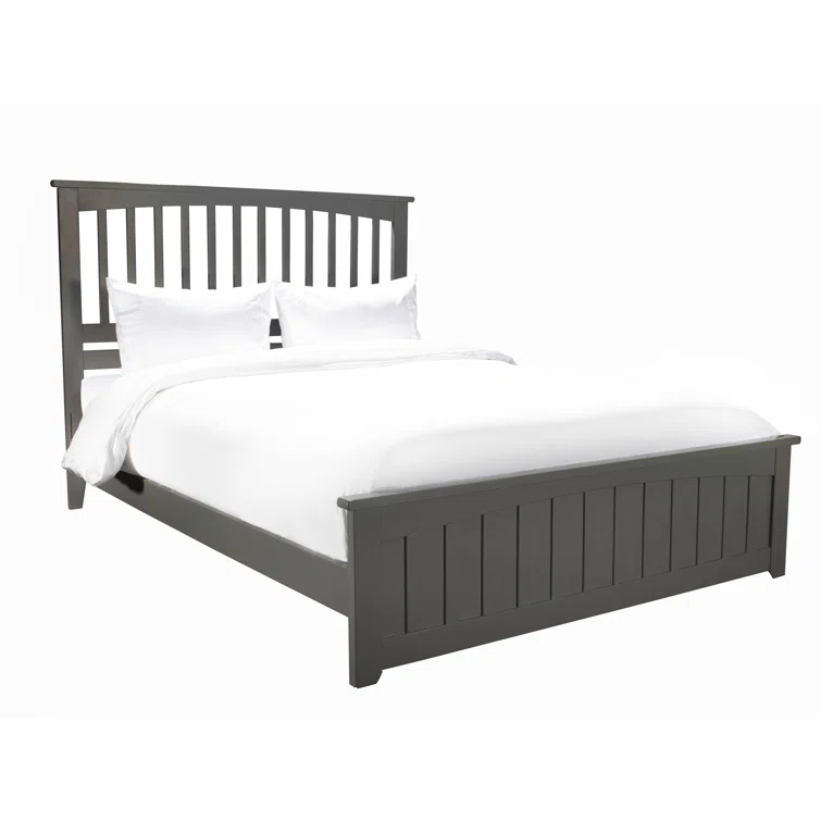 Mission Low Profile Solid Wood Platform Bed with Matching Footboard
