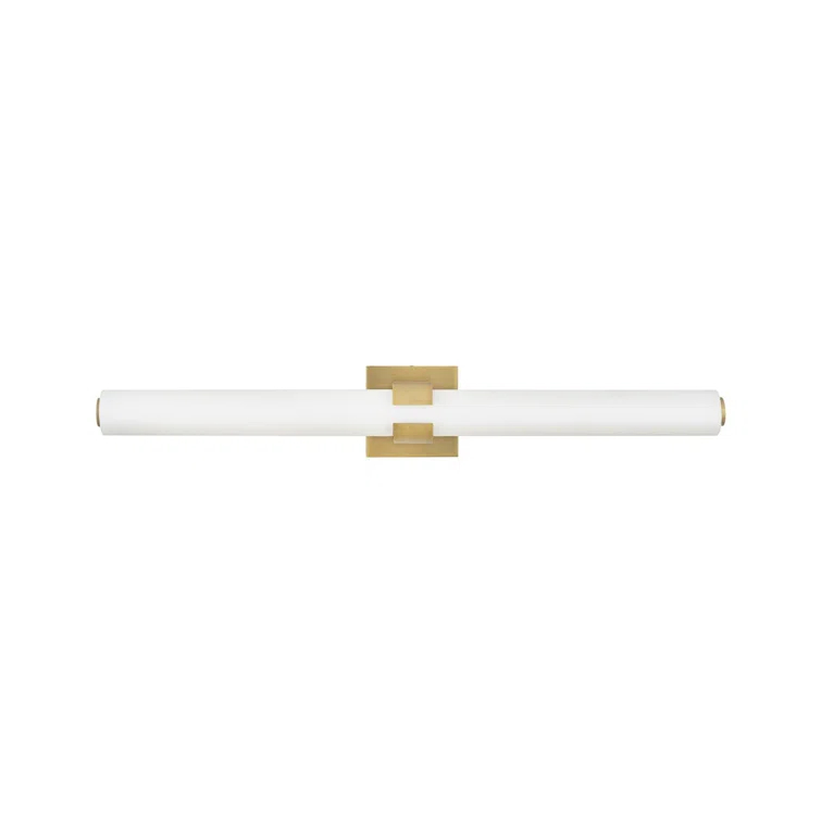 Aiden Integrated LED Bath Vanity Bar w/ Etched White Glass