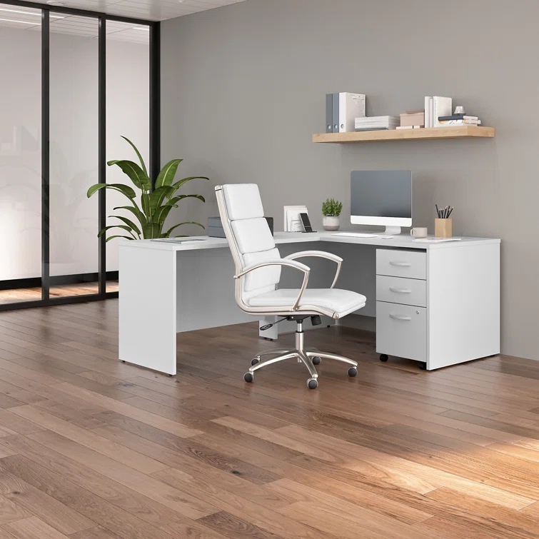 Office 500 Collection 3 Piece 60W L-Shape Computer Desk Office Set
