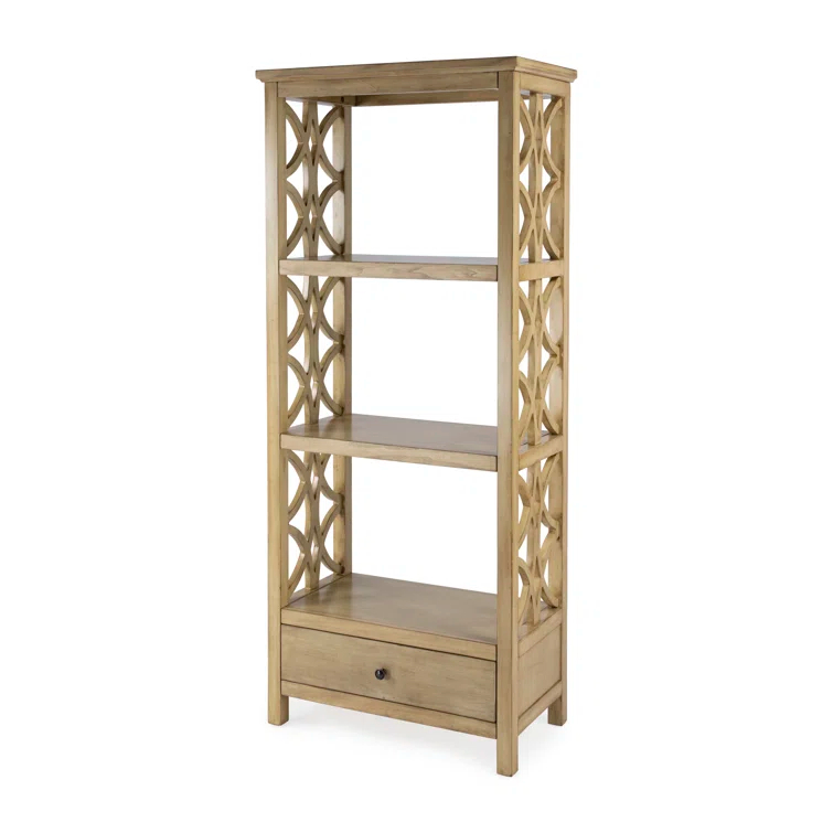 Lorena 30"W 3- Tier Etagere Bookcase with Storage Drawer