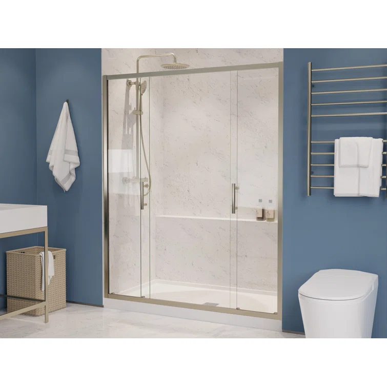 60" - 60.4" W x 70" H Framed Shower Door