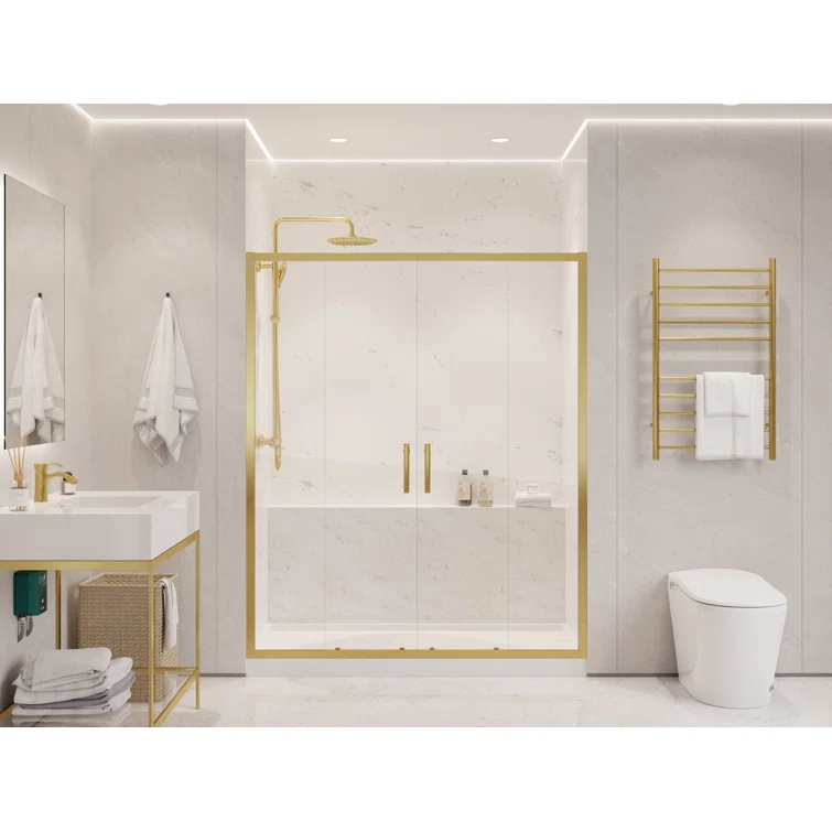 60" - 60.4" W x 70" H Framed Shower Door