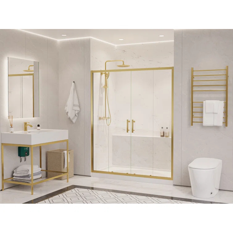60" - 60.4" W x 70" H Framed Shower Door