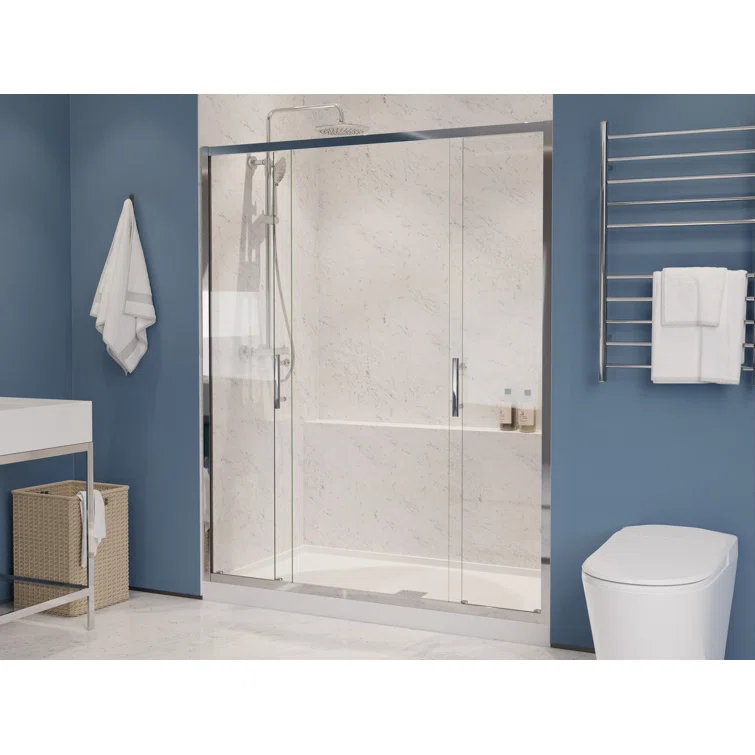 60" - 60.4" W x 70" H Framed Shower Door