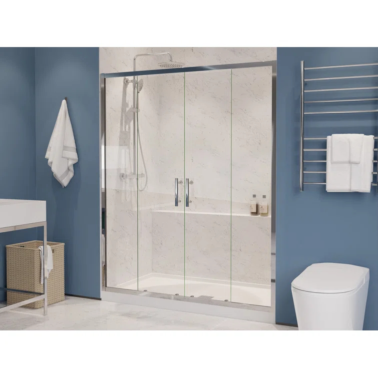 60" - 60.4" W x 70" H Framed Shower Door