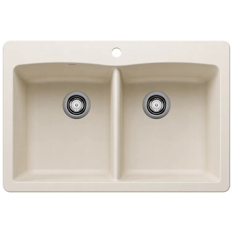 Diamond SILGRANIT 33" L x 22" W Double Bowl Drop-In/Undermount Kitchen Sink
