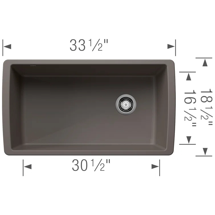 Diamond SILGRANIT 33" Super Single Undermount Kitchen Sink