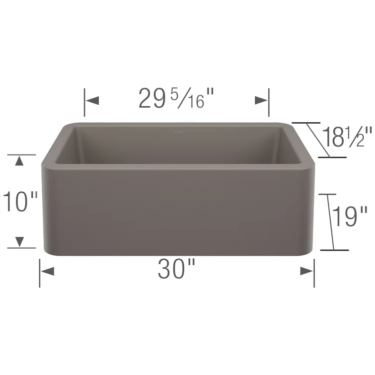 Ikon SILGRANIT 30" Single Bowl Apron-Front Farmhouse Sink