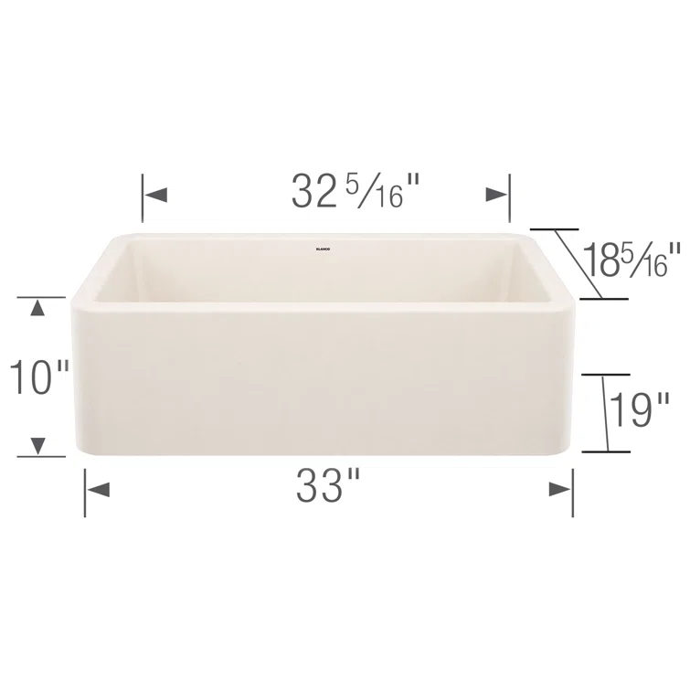 Ikon SILGRANIT 33" L x 19" W Farmhouse Sink