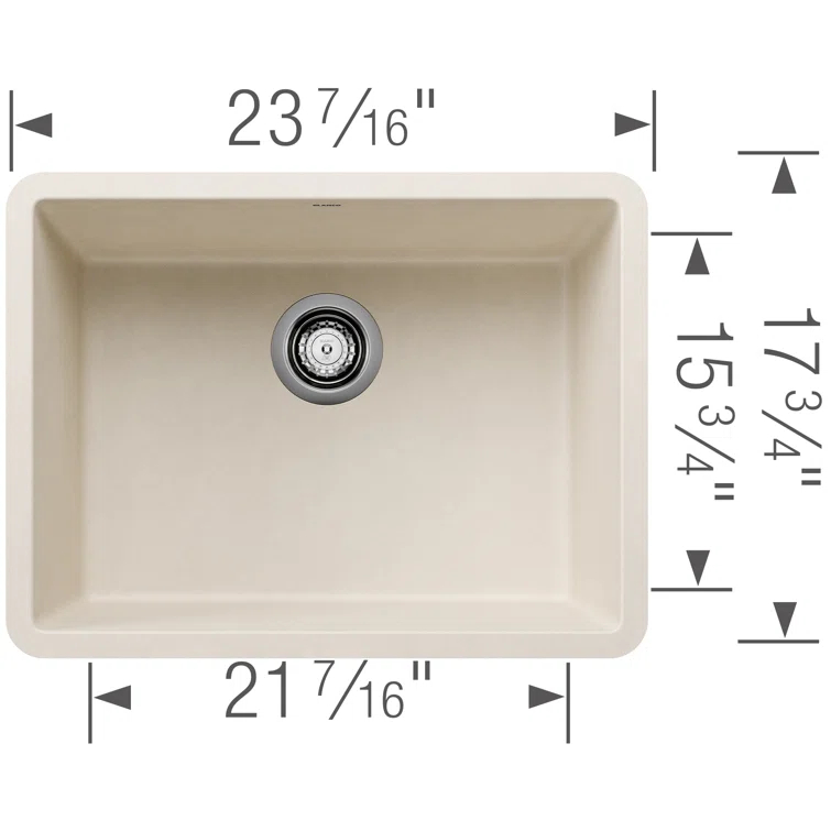 Precis SILGRANIT 24" L x 17.75" W Undermount Kitchen Sink