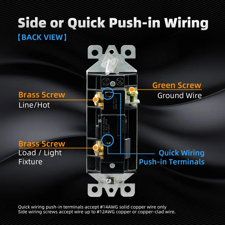 15 Tamper Resistant Single Pole Rocker Light Switch
