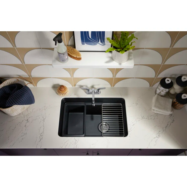 Cairn 27-1/2 in. X 18-5/16 in. X 12-5/8 in. Undermount Utility Sink