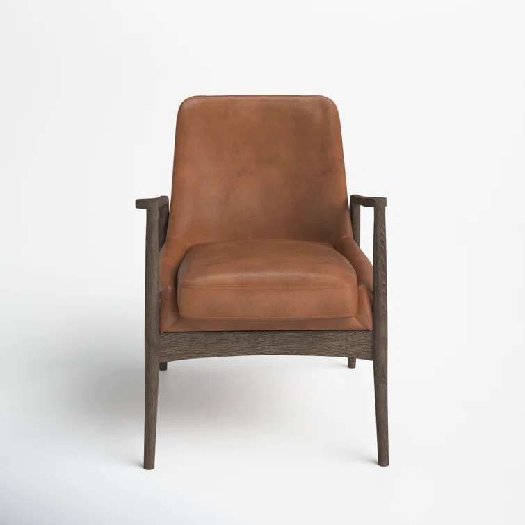 Ermine Genuine Leather Armchair