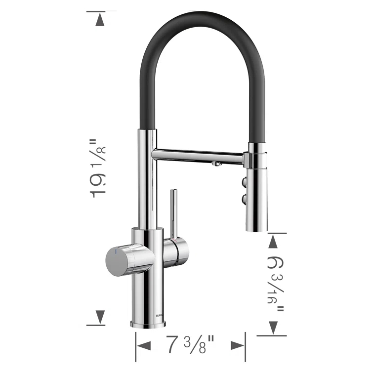 Catris Flexo Filter-Ready Semi-Pro Pull Down Single Handle Kitchen Faucet