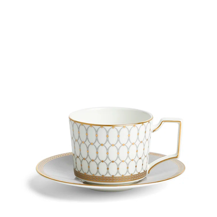 Wedgwood Renaissance Grey Teacup & Saucer, 6.8 oz, Multi