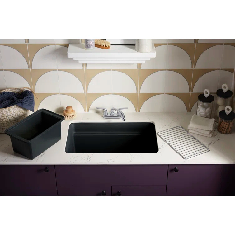 Cairn 27-1/2 in. X 18-5/16 in. X 12-5/8 in. Undermount Utility Sink