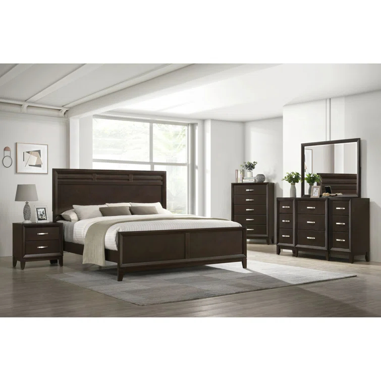 Picket House Furnishings Warren KingPanel Bedroom Set In Merlot