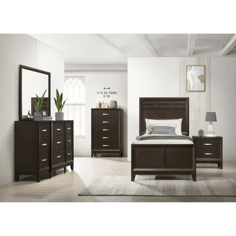 Picket House Furnishings Warren KingPanel Bedroom Set In Merlot
