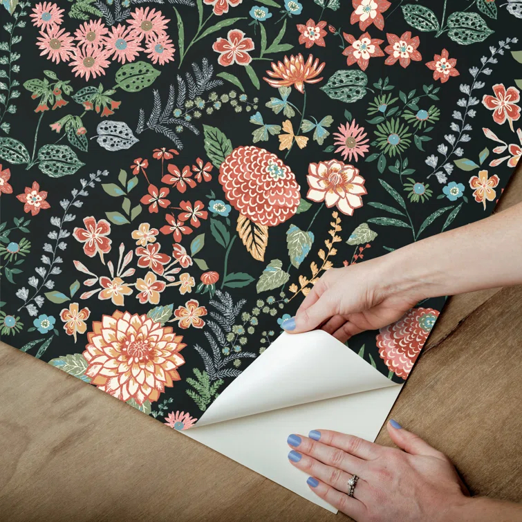 Waverly Peel & Stick Floral Roll