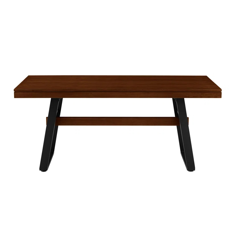 Ash Metal Base Dining Table