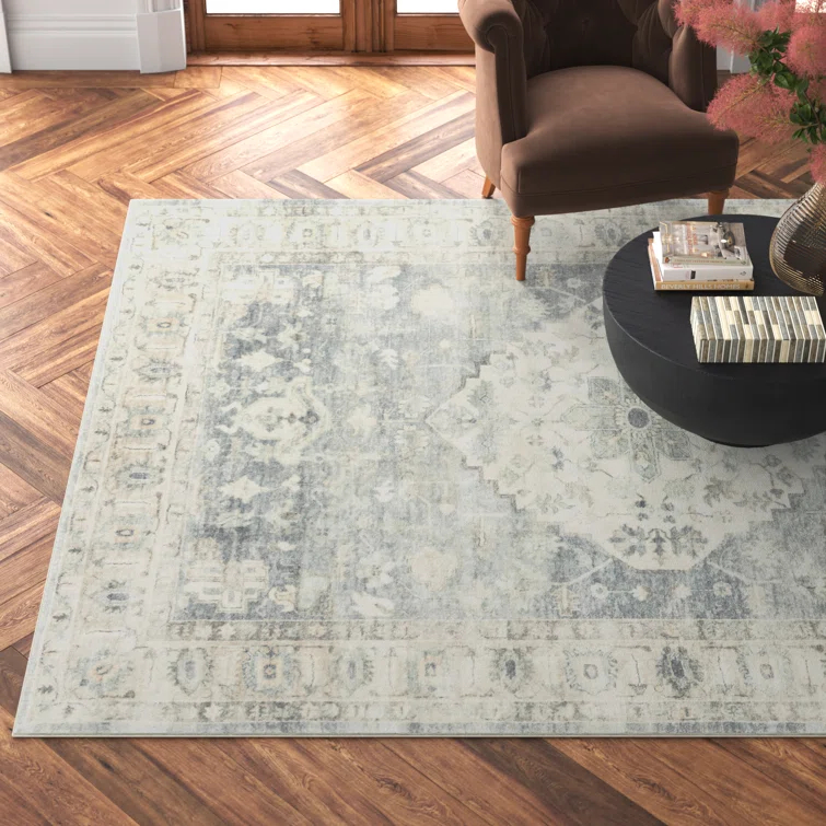 Sera Oriental Denim/Fog Area Rug