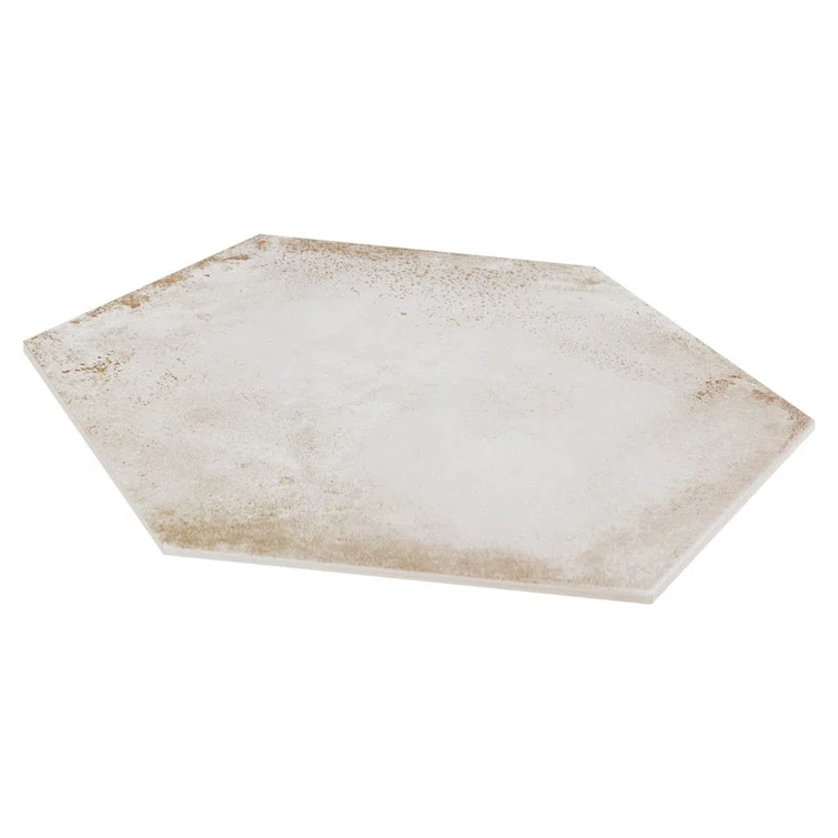 Angela Harris Fuller 20" Hex Porcelain Metallic Look Floor and Wall Tile