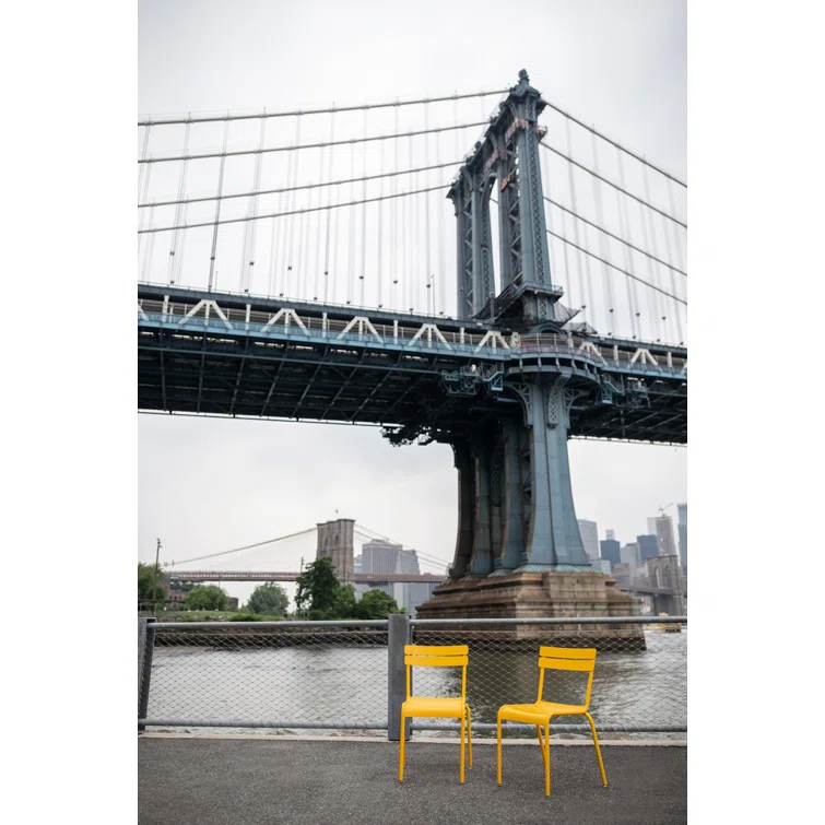 Luxembourg Aluminum/Powder Coated Aluminum Outdoor Stacking Dining Side Chair