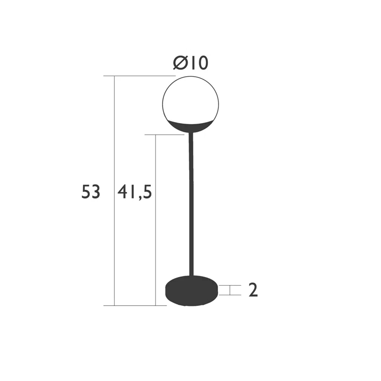Mooon 53'' Battery Powered Integrated LED Outdoor Floor Lamp