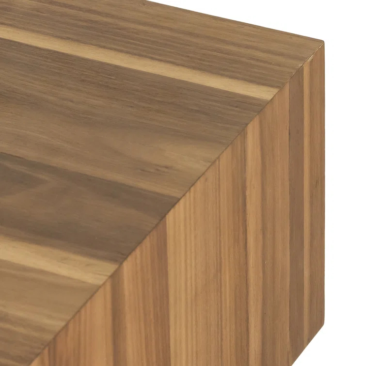 Hudson Modern Rectangular Brown Wood Coffee Table with Storage