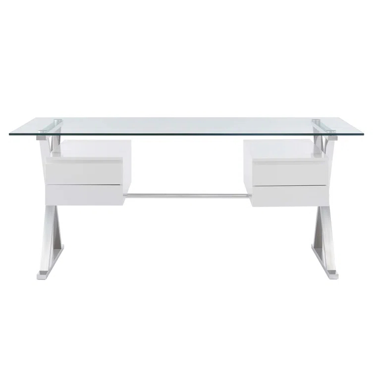 Modway Sector 71" Glass Top Glass Office Desk