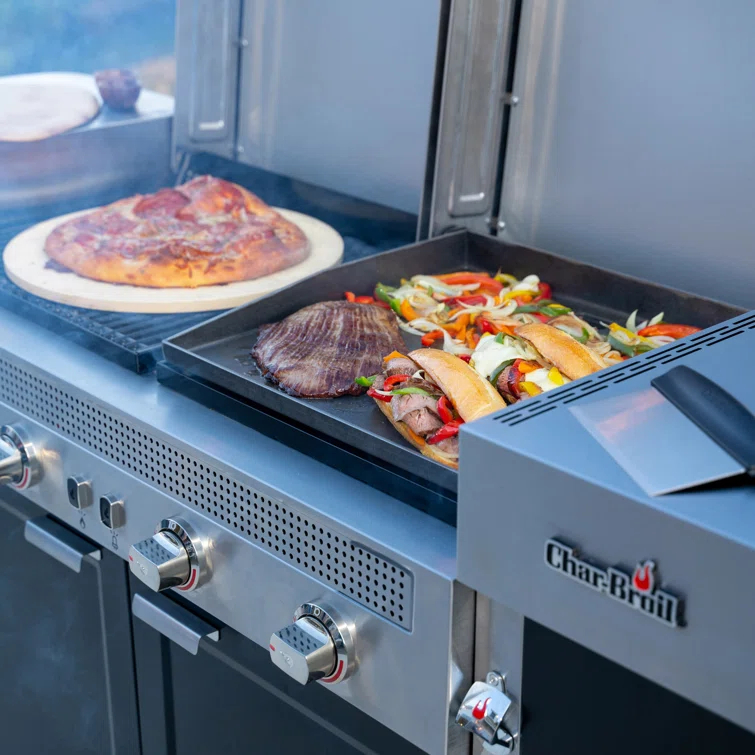 Charbroil Medallion Series Vista 3-in-1 Mini Kitchen - Gas Grill, Griddle, and Pizza Oven
