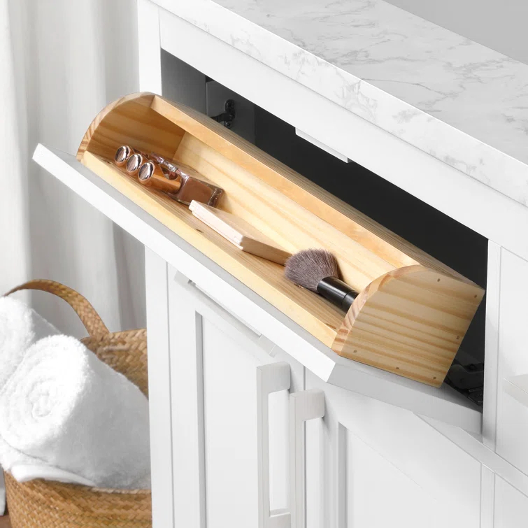 OVE Decors Athea 36 in. W Bath Vanity with Premium Countertop and Power Bar