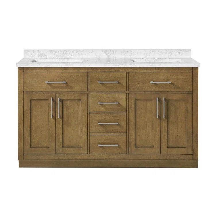 OVE Decors Athea 60 in. W Bath Vanity with Premium Countertop and Power Bar