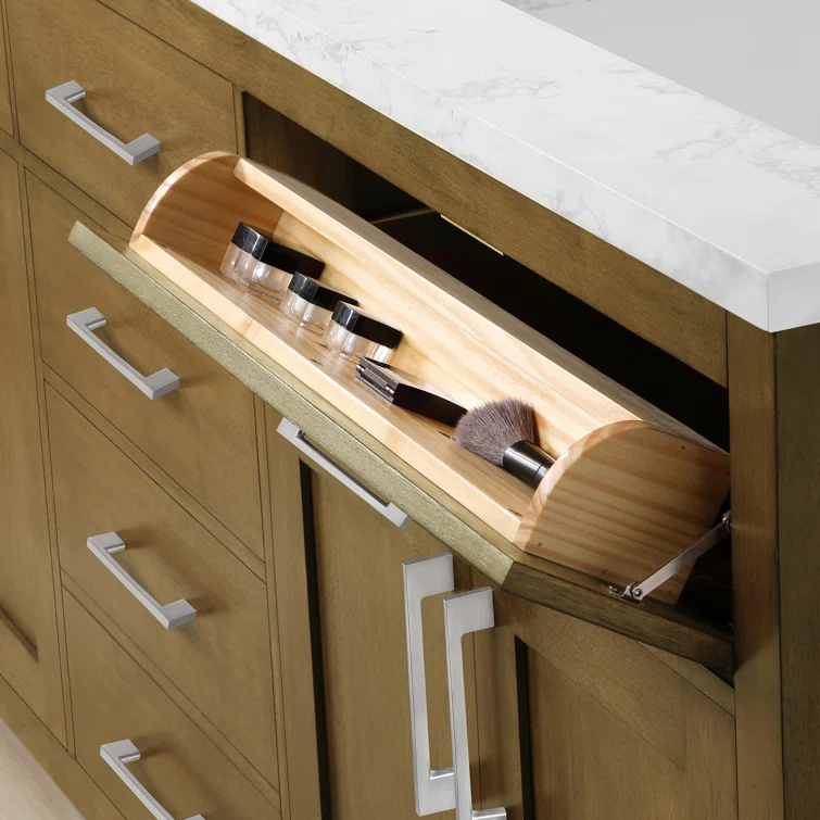 OVE Decors Athea 72 in. W Bath Vanity with Premium Countertop and Power Bar