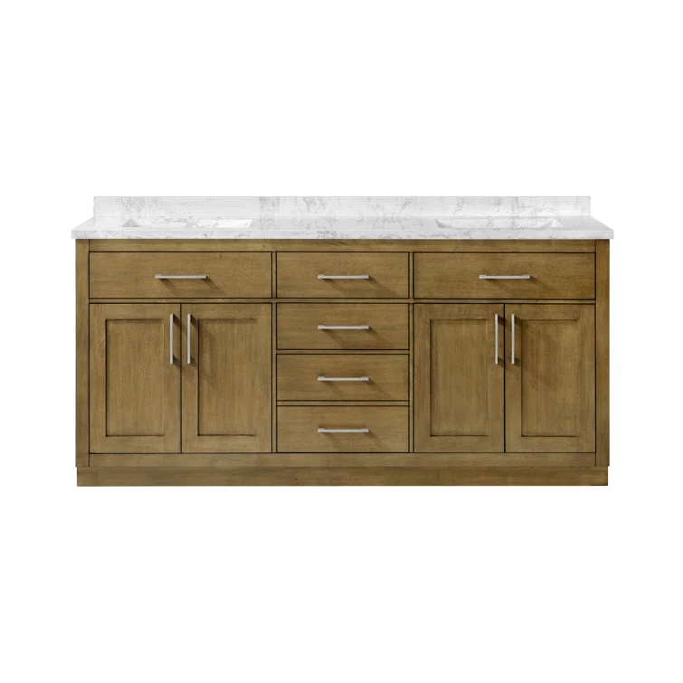 OVE Decors Athea 72 in. W Bath Vanity with Premium Countertop and Power Bar