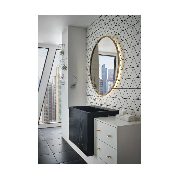Litze Luxe Nickel 7.5" Modern Single Hole Brass Lavatory Faucet