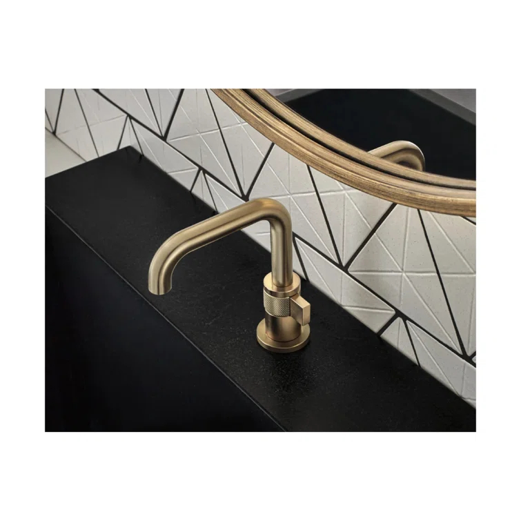 Litze Luxe Nickel 7.5" Modern Single Hole Brass Lavatory Faucet