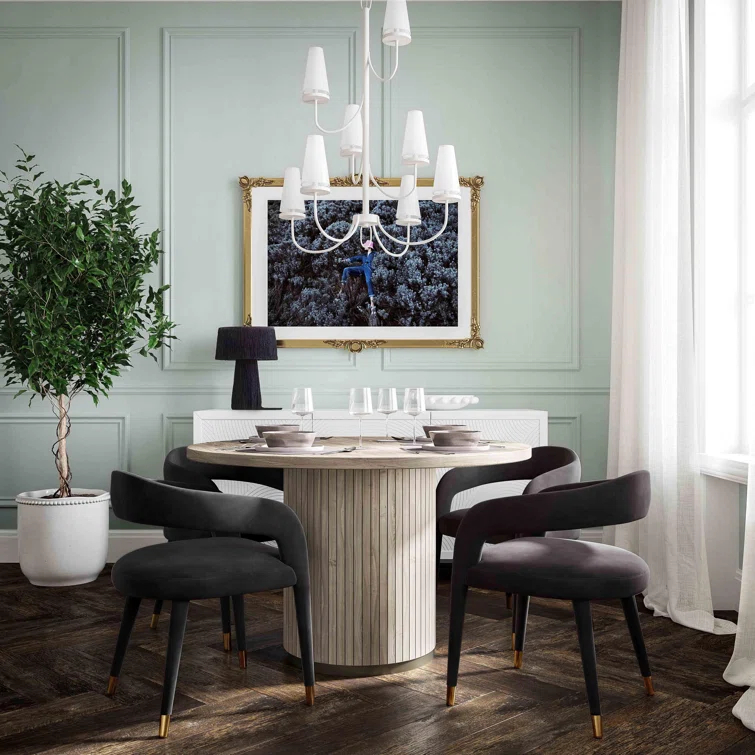 18.8'' H Velvet Upholstered Armchair