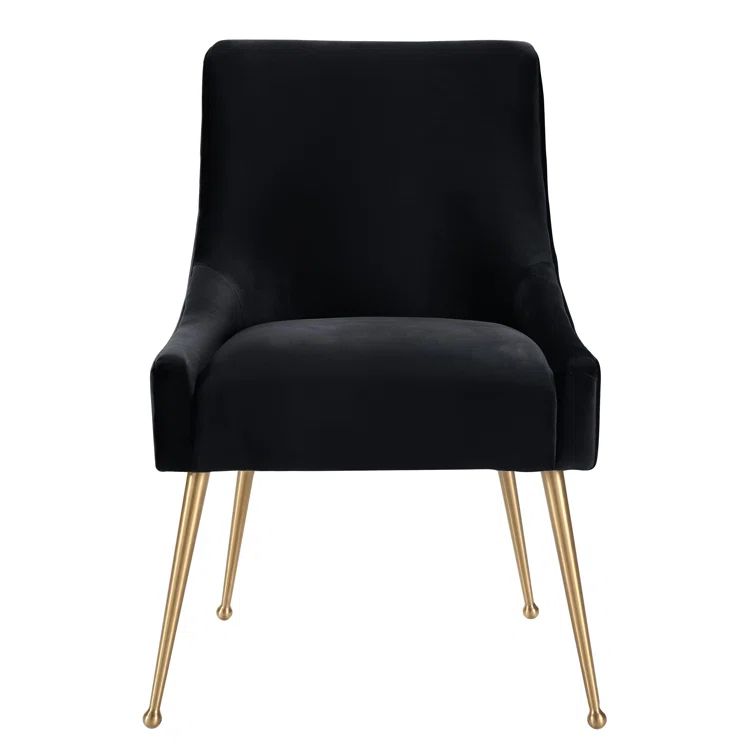 Beatrix 19'' H Velvet Upholstered Metal Parsons Chair