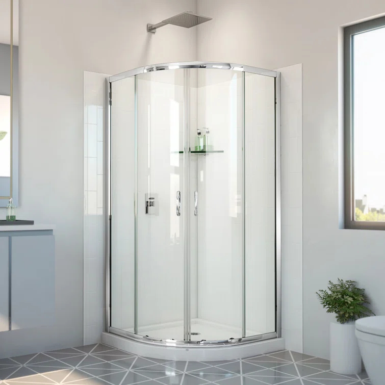Dreamline Prime 36 In. X 36 In. X 78 3/4 In. H Shower Enclosure, Base, And White Wall Kit