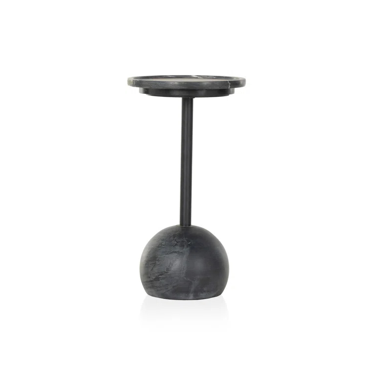 Nicholas Side Table - Black Marble