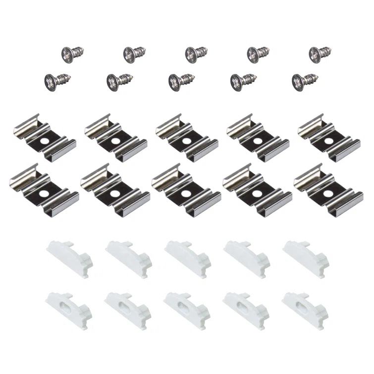 Accessory Packs for LED Tape Light Mounting Channels, Bendable, White