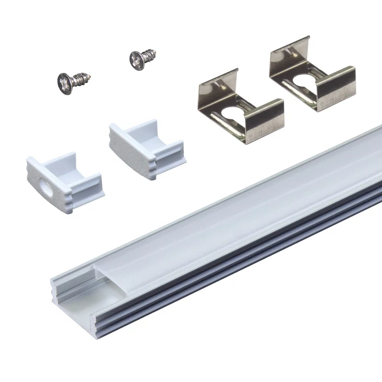 LED Tape Light Mounting Channel, Surface Mount, Silver
