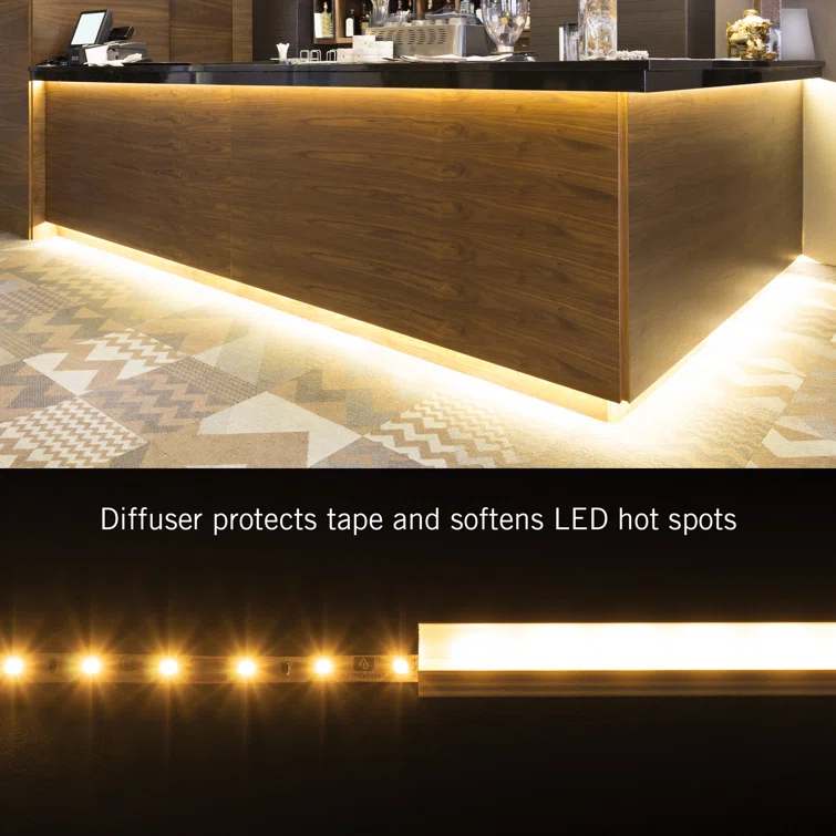 LED Tape Light Mounting Channel, Surface Mount, Silver